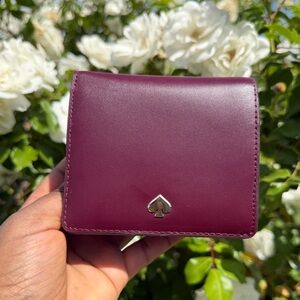 Kate Spade Burgundy Bifold Leather Wallet